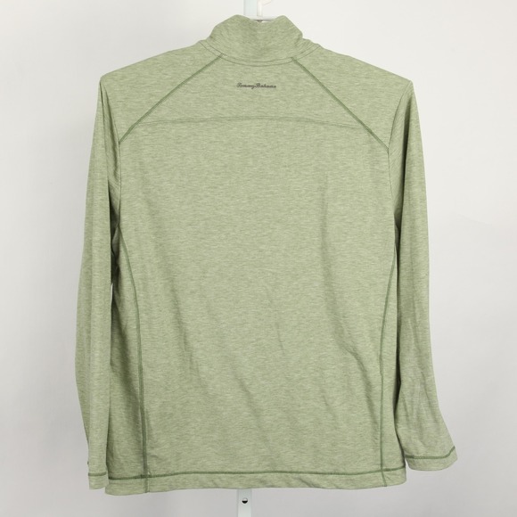 Tommy Bahama Sweater Mens Medium Green Island Zone Quarter Zip Pullover Top - Picture 3 of 12